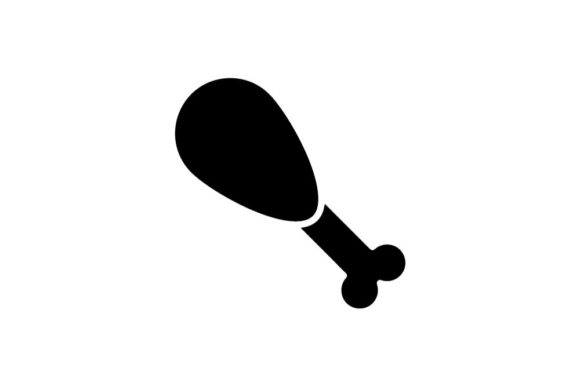 Chicken Leg Icon Food Vector: Design Essentials for Versatile Use
