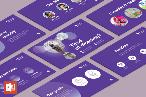 Cleaning Service PowerPoint Template: Streamlining Professional Presentations