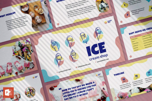 Enhance Your Business Presentations with the Ice Cream Shop PowerPoint Template