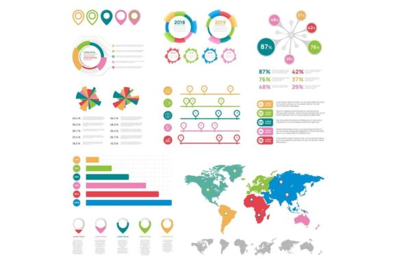 Flat Infographic Elements: Clean Design for Modern Visual Storytelling