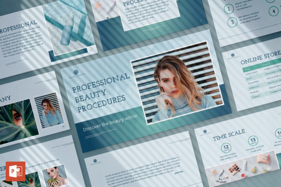 Modern Beauty Market PowerPoint Template