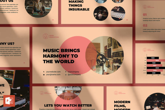 Music Production PowerPoint Template: A Smart Tool for Dynamic Business Presentations
