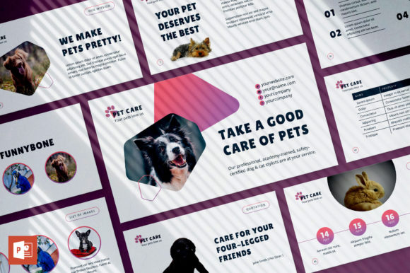 Pet Grooming Care PowerPoint Template
