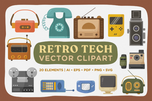 Retro Tech Gadget Vector Clipart: A Creative Goldmine