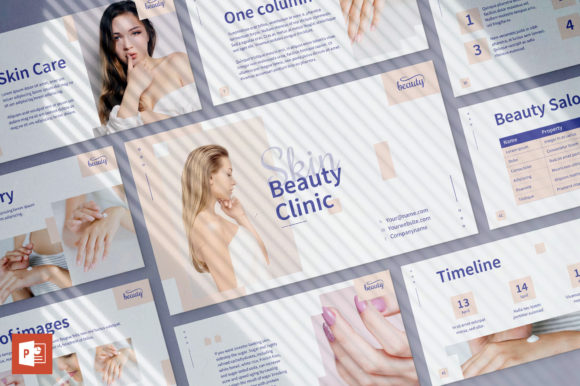 Skin Beauty Clinic PowerPoint Template: Streamlining Professional Presentations for Modern Businesses