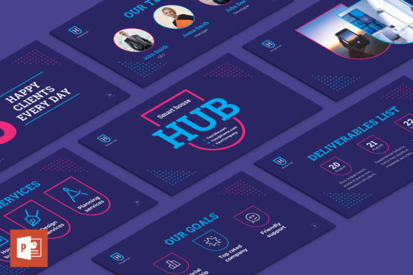 Smart House PowerPoint Template: Streamline Your Business Presentations with Professional Design