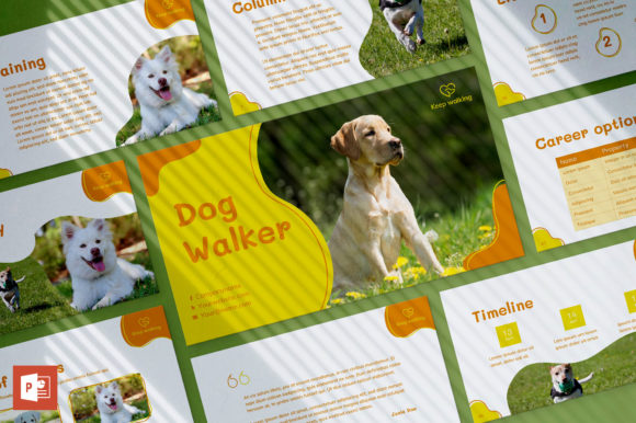 Streamline Your Business Presentations with the Dog Walker PowerPoint Template