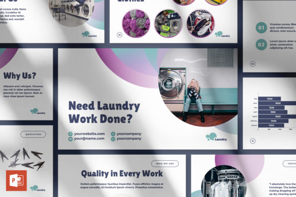 Streamline Your Business Presentations with the Laundry PowerPoint Template