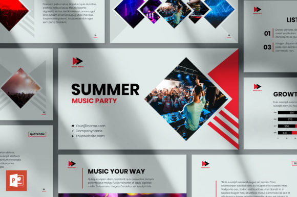 Summer Music Party PowerPoint Template: A Smart Tool for Creative Presentations