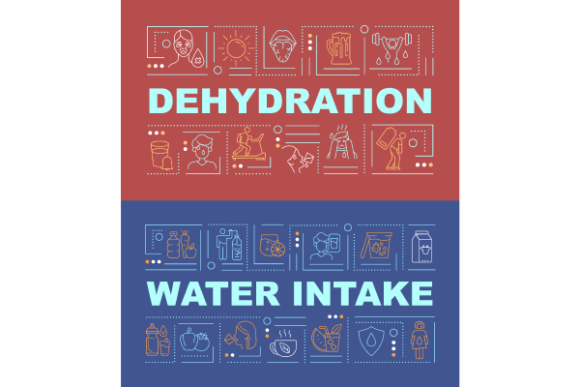 Water Consumption Banners for Creative Design Projects